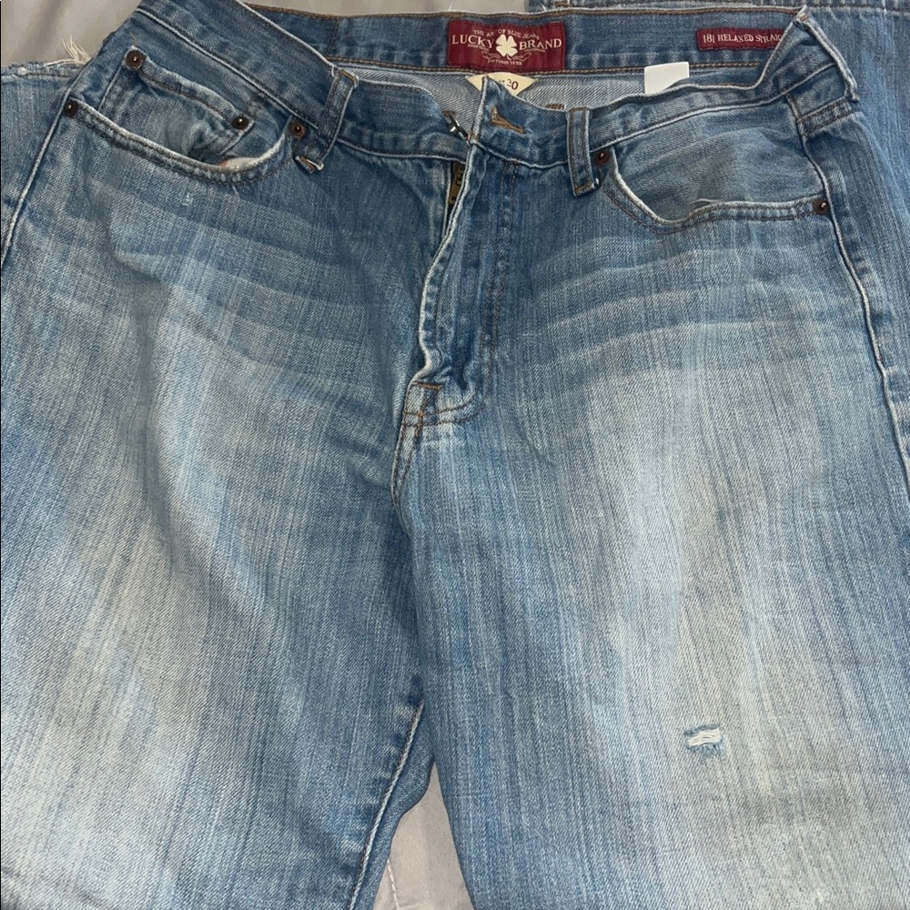 Lucky Brand Men’s Classic Blue Straight Jeans - Picture 6 of 8
